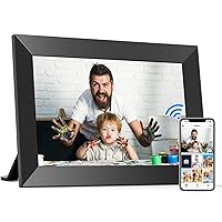 10.1 Inch WiFi Digital Picture Frame, IPS HD Touch Screen Cloud Smart Photo Frames with Built-in 32GB Memory, Wall Mountable, Auto-Rotate, Share Photos Instantly from Anywhere-Great Gift