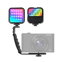 New RGB Video and Camera LED Light, Bright White & 70 Long-Lasting Rechargeable Battery (Includes Bracket)