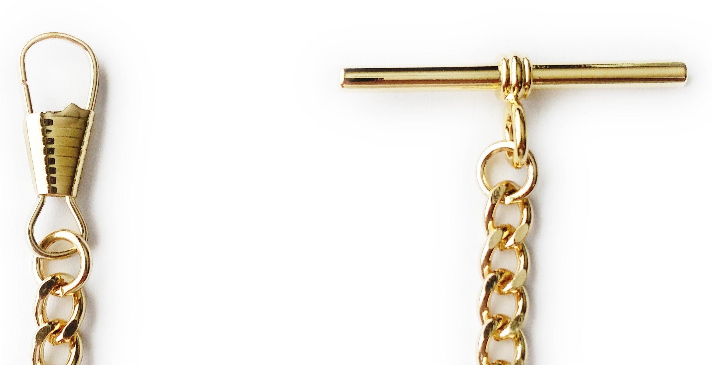 Desperado Gold Albert Vest Pocket Watch Chain with T bar 3910-G