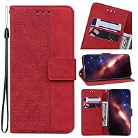Phone Cover Wallet Folio Case for XIAOMI REDMI Note 9T, Premium PU Leather Slim Fit Cover for REDMI Note 9T, 2 Card Slots, Comfortable to Carry, Red