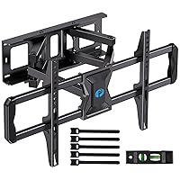 Pipishell Full-Motion TV Wall Mount for Most 37–75 Inch TVs up to 100 lbs, Wall Mount TV Bracket with Dual Articulating Arms, Extension, Swivel, Tilt, Fits 16