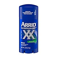 Arrid XX Antiperspirant/Deodorant Solid, Unscented, 2.7-Ounce Sticks (Pack of 6)