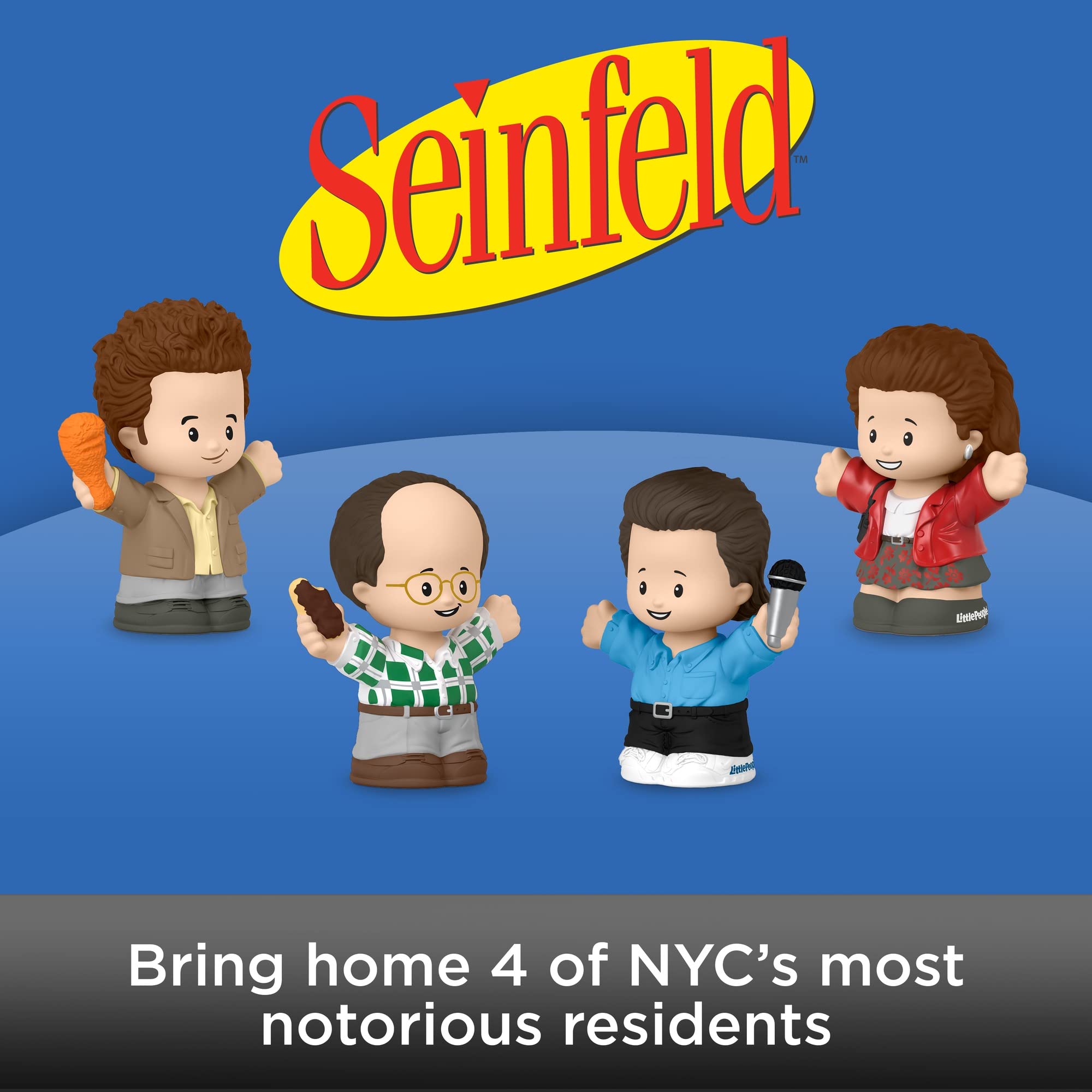 Little People Collector Seinfeld Tv Series Special Edition Set In Display Gift Box For Adults & Fans, 4 Figures