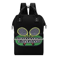 I Love Tennis Durable Travel Laptop Hiking Backpack Waterproof Fashion Print Bag for Work Park Black-Style
