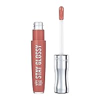 Rimmel Stay Glossy Lip Gloss - Non-Sticky and Lightweight Formula for Lip Color and Shine - 135 Sippin, .18oz