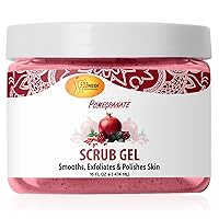 SPA REDI – Exfoliating Scrub Pumice Gel, Pomegranate, 16 oz - Manicure, Pedicure and Body Exfoliator Infused with Hyaluronic Acid, Amino Acids, Panthenol and Comfrey Extract