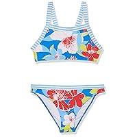 Roxy Girls' Island Trip Crop Top Swimsuit Set