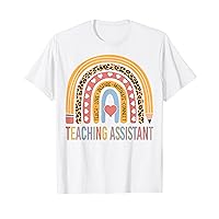 Teaching Assistant 100th Day Of School Teacher Rainbow T-Shirt