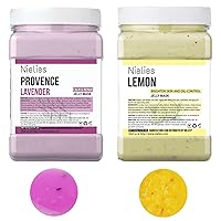 Lavender & Lemon Jelly Mask, Facial Skin Care- Collagen Peel-Off Jelly Mask Set, Jelly Mask For Facials, Face Mask For Instant Hydration, Vegan Peel Off Face Mask, For Smoothing, Moisturizing