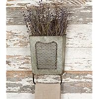 Colonial Tin Works Galvanized Steel Vintage Dalton Wall Box with Towel Bar, Galvanised, 7½