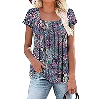 StunShow Womens T Shirts Ruffle Short Sleeve Tops Tunics Casual Summer Clothes 2024