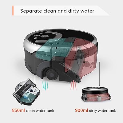 ILIFE Shinebot W400s Vacuum Mop Robot Cleaner, Wet Mopping, Floor Washing  and Scrubbing, XL Water Tank, Zig-Zag Cleaning Path, for Hard Floors only