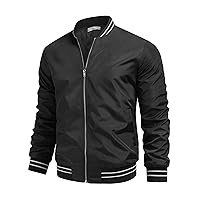 Rdruko Men's Lightweight Bomber Jacket Causal Fashion Flight Windbreaker Light Jacket