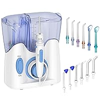 Dental Water Flosser for Teeth Cleaning with 13 Multifunctional Tips&800ml Capacity, Professional Countertop Oral Irrigator Quiet Design(HF-9)