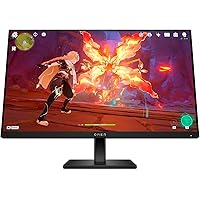 HP OMEN 24 Gaming Monitor 23.8 Inch FHD 165Hz 1ms AMD FreeSync Premium Height Adjustable Anti-Glare Pivot Vertical Rotation Eyesafe Certified for PC Desktop Computer PS4 PS5 Console, Black (Renewed)