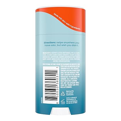 Lume Whole Body Deodorant - Smooth Solid Stick - 72 Hour Odor Control - Aluminum Free, Baking Soda Free and Skin Safe - 2.6 Ounce (Unscented)