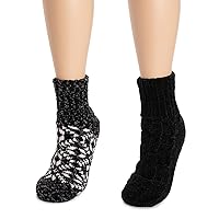 MUK LUKS Women's Chenille Cabin Socks (2 Pair Pack)