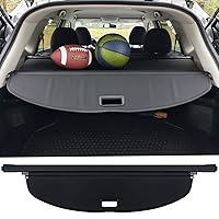 Trunk Cargo Cover for Nissan X-Trail Rogue SV S SL 2014-2020 Retractable Rear Trunk Cargo Luggage Security Shade Cover Shield Interior Accessories Waterproof Custom Fit All Weather (Black)