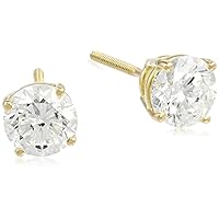 Amazon Collection IGI-Certified 18k Gold Diamond Studs
