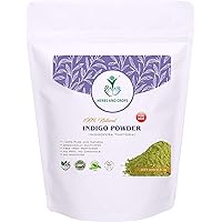 100% Pure Natural Indigo Powder- For HAIR (227g / (1/2 lb) / 8 ounces)- For Brown to Black Hair