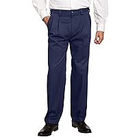 KingSize Men's Big & Tall Classic Fit Wrinkle-Free Expandable Waist Pleat Front Pants