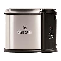 Masterbuilt® 3-in-1 10 Liter XL Electric Fryer, Boiler and Steamer Combination with Drain Basket and Breakaway Safety Cord in Stainless Steel, Model MB20012420