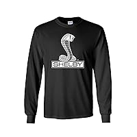 Ford Mustang Shelby Cobra Hooded Sweatshirt Blue and Red Hoodie Hood Racing Performance Tough Muscle Car Design Black