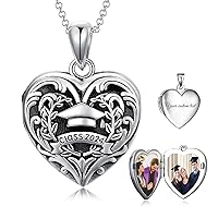 Sterling Silver Locket Necklace That Holds Pictures Photo Keep Someone Near to You Custom Lockets Jewelry Personalized Letters Engraving