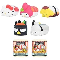 Hamee Sanrio Hello Kitty and Friends Cute Water Filled Surprise Capsule Squishy Toy [Sushi] [Birthday Gift Bag, Party Favor, Gift Basket Filler, Stress Relief Toy] – 2 Pc. (Mystery – Blind Capsule)