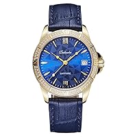 Women's Watch Automatic Watch Date Leather Fashion Diamond Watch 1180