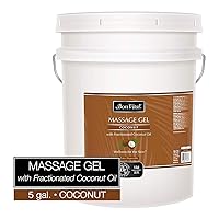 Bon Vital' Coconut Massage Gel with 100% Pure Fractionated Coconut Oil, Great for At-Home Use in Relaxing Back Massages & Neck Massages, Moisturizes Skin Without Clogging Pores, 5 Gal, Label may Vary