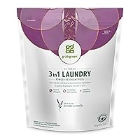 3-in-1 Laundry Detergent Pods, 60 Count, Lavender Vanilla Scent, Plant and Mineral Based, Superior Cleaning Power, Stain Remover, Brightens Clothes