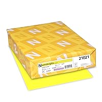 Neenah Paper 21021 Color Cardstock, 65lb, 8 1/2 x 11, Lift-Off Lemon, 250 Sheets