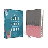 NIV, Quest Study Bible, Leathersoft, Gray/Pink, Thumb Indexed, Comfort Print: The Only Q and A Study Bible NIV, Quest Study Bible, Leathersoft, Gray/Pink, Thumb Indexed, Comfort Print: The Only Q and A Study Bible Imitation Leather