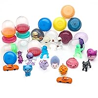 Vending Machine Capsules with Toys in Bulk - 250 Pcs of 1.1 Inch Tiny Frosty Clear-Colored Acorn Capsules with Mini Toys for Kids - Plastic Capsules for Toys Bulk – Easter Basket Stuffers