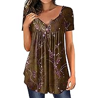 Summer Blouses for Women Going Out Tops for Women Linen Shirts for Women Work Tops for Women Black Top Green Going Out Tops for Women Irish Shirts for Women Workout Tops Brown 4XL