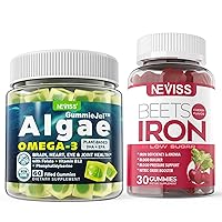 Vegan Omega 3 Gummies 1000mg+Iron Supplement 12.5mg