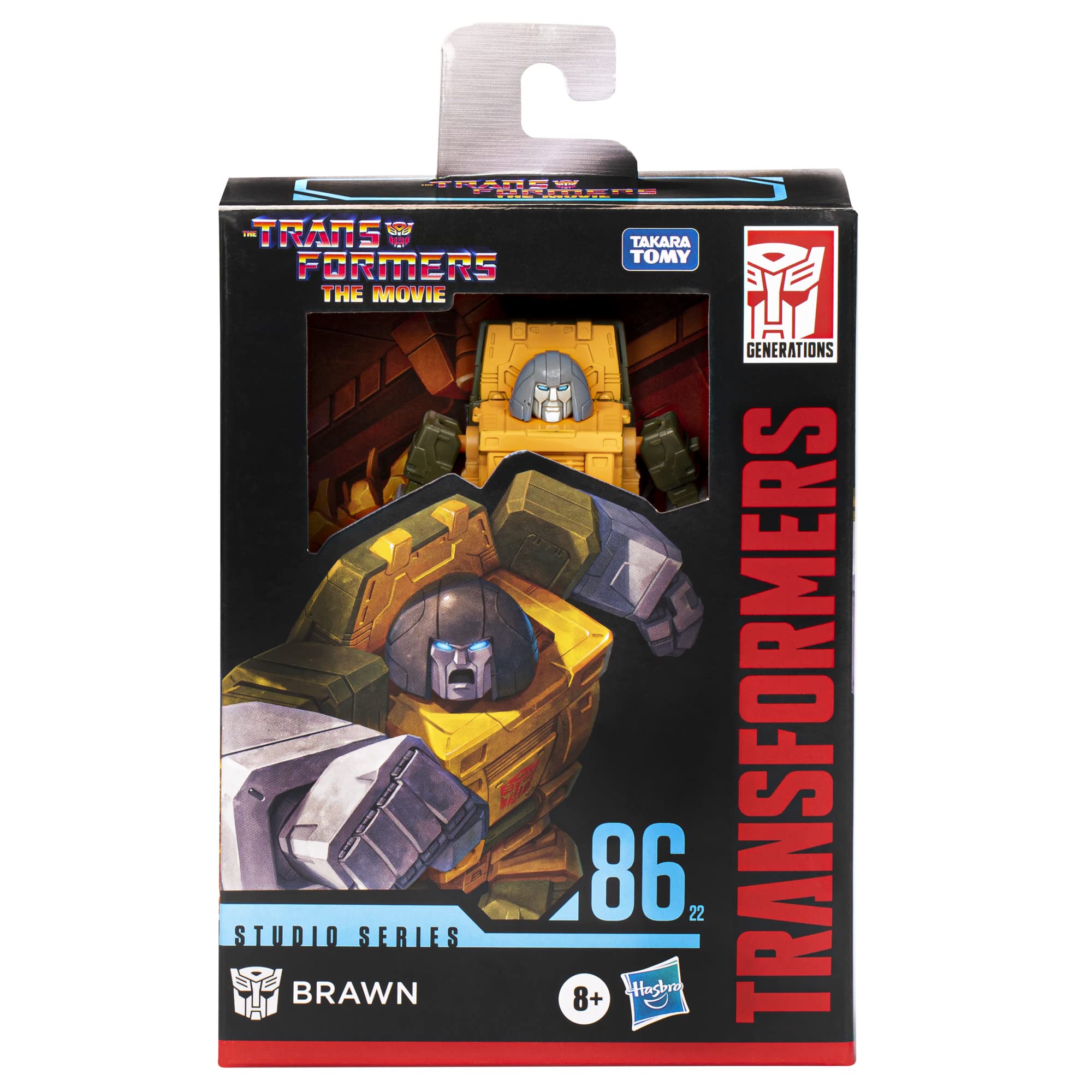 Transformers Toys Studio Series Deluxe The The Movie 86-22 Brawn Toy, 4.5-inch, Action Figure for Boys and Girls Ages 8 and Up