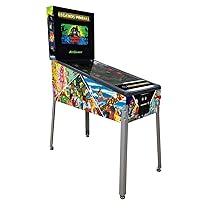 At Games Legends Pinball, Full Size Arcade Machine, Home Arcade, Classic Retro Video Games, 22 Built in Licensed Genre-Defining Pinball Black Hole, Haunted House, Rescue 911, WiFi, HDMI, Bluetooth.