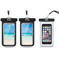 2 Pack Universal Waterproof Phone Pouch Bundle with JOTO 1 Pack Universal Waterproof Pouch Cellphone Dry Bag Case for Phones up to 7