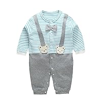 GORBAST Newborn Baby Boy Romper Clothes Suit Long Sleeve Jumpsuit Outfit