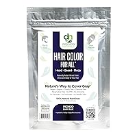 Blue Henna Hair Color For All Kit | 100% All Natural Indigo Powder Hair Dye & Beard Dye (Indigo Dark Blue) Organic, Herbal & Vegan Chemical & Cruelty Free Permanent Gray Coverage & Tinting