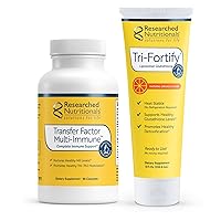 Immune Bundle - Transfer Factor Multi-Immune (90 Capsules) & Tri-Fortify Liposomal Glutathione (8 Oz) - Two Immune Support Supplements Backed by Clinical Research
