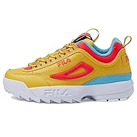 Fila Disruptor II Premium (Big Kid) Lemon/Diva Pink/Bluefish 4.5 Big Kid M