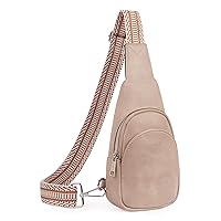 Small Sling Bag for Women Crossbody, Faux Leather Trendy Waist Packs with Guitar Strap, Women's Fanny Packs