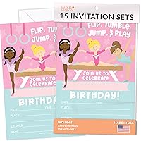 15 Gymnastics Birthday Invitations Girl - Gymnastic Birthday Party Invitations For Girl, Invitations For Birthday Party Invitation Girl, Gymnastics Birthday Invitation Cards, Kids Birthday Invitations