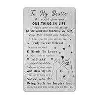 Best Friend Card for Women Female- Friendship Birthday Card- To My Bestie Gifts for Teen Girls- Long Distance Friendship Christmas Xmas Valentines Mother's Day Presents
