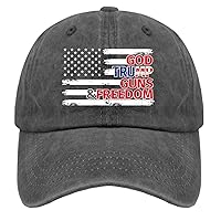 God Trump Guns and Freedom Baseball Cap Mens Trucker Hat Pigment Black Trucker Hats Gifts for Girlfriends Beach Hat