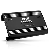 Pyle 2 Channel Car Stereo Amplifier - 4000W Dual Channel Bridgeable High Power MOSFET Audio Sound Auto Small Speaker Amp Box w/ Crossover, Bass Boost Control, Silver Plated RCA Input Output - PLA2678