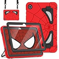 Galaxy Tab A9 Plus Case Samsung Galaxy Tab A9 Plus 11 Case Kids 2023 Samsung Tablet Cases with Screen Protector Stand Thickned Cornor Impact Protection Samsung Tab A9+ Case 11 Inch, Red Black